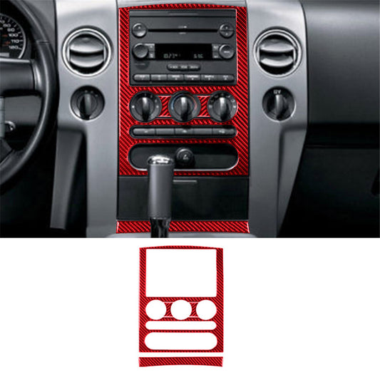 4X Red Carbon Fiber Interior Central Console Cover Trim for Ford F150 FX4 04-08