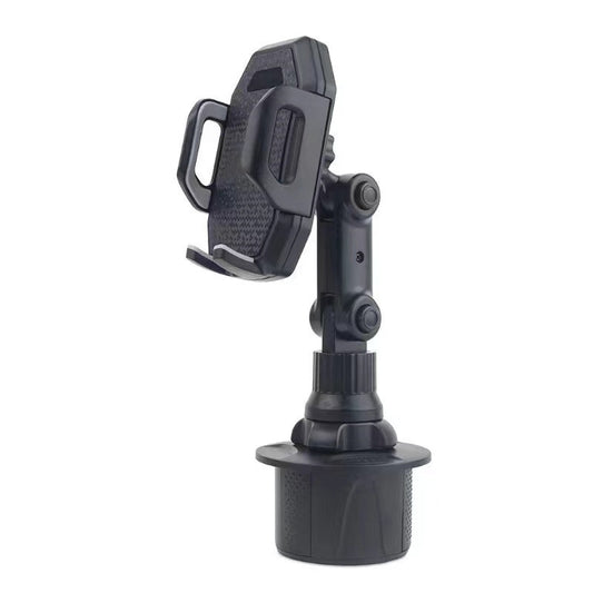 360 Degree Car Cup Holder Mobile Phone Mount Adjustable Angle Stand Cradle Black