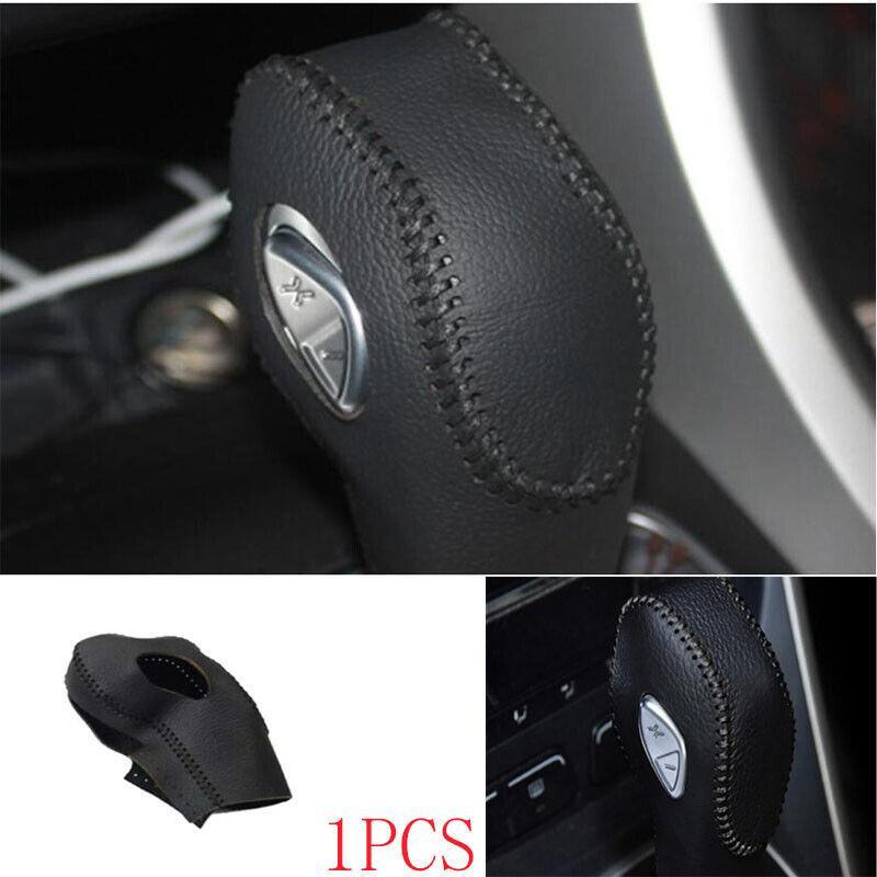 for Ford Car Escape Kuga 13-19 Black Leather Gear Shift Knob Shifter Lever Trim