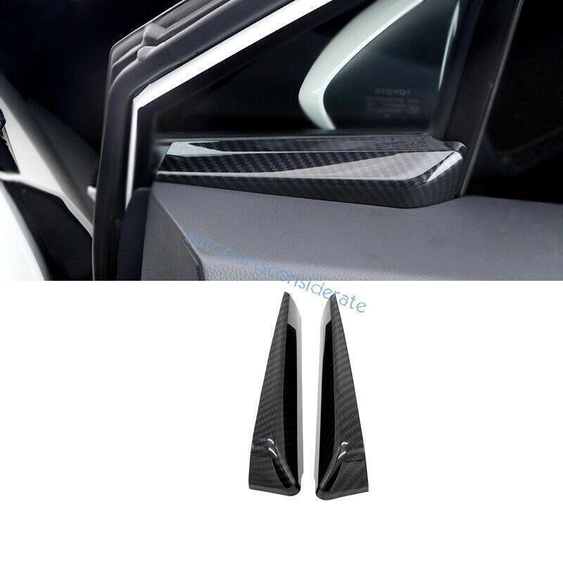 2P for Toyota CHR C-HR 2018-22 Carbon Fiber A Pillar Front Triangle Cover Trims