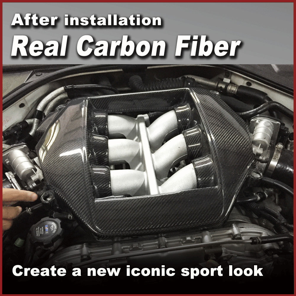 for Nissan GTR R35 2009-2015 REAL Carbon Front Engine Cover Lid Protector Guards