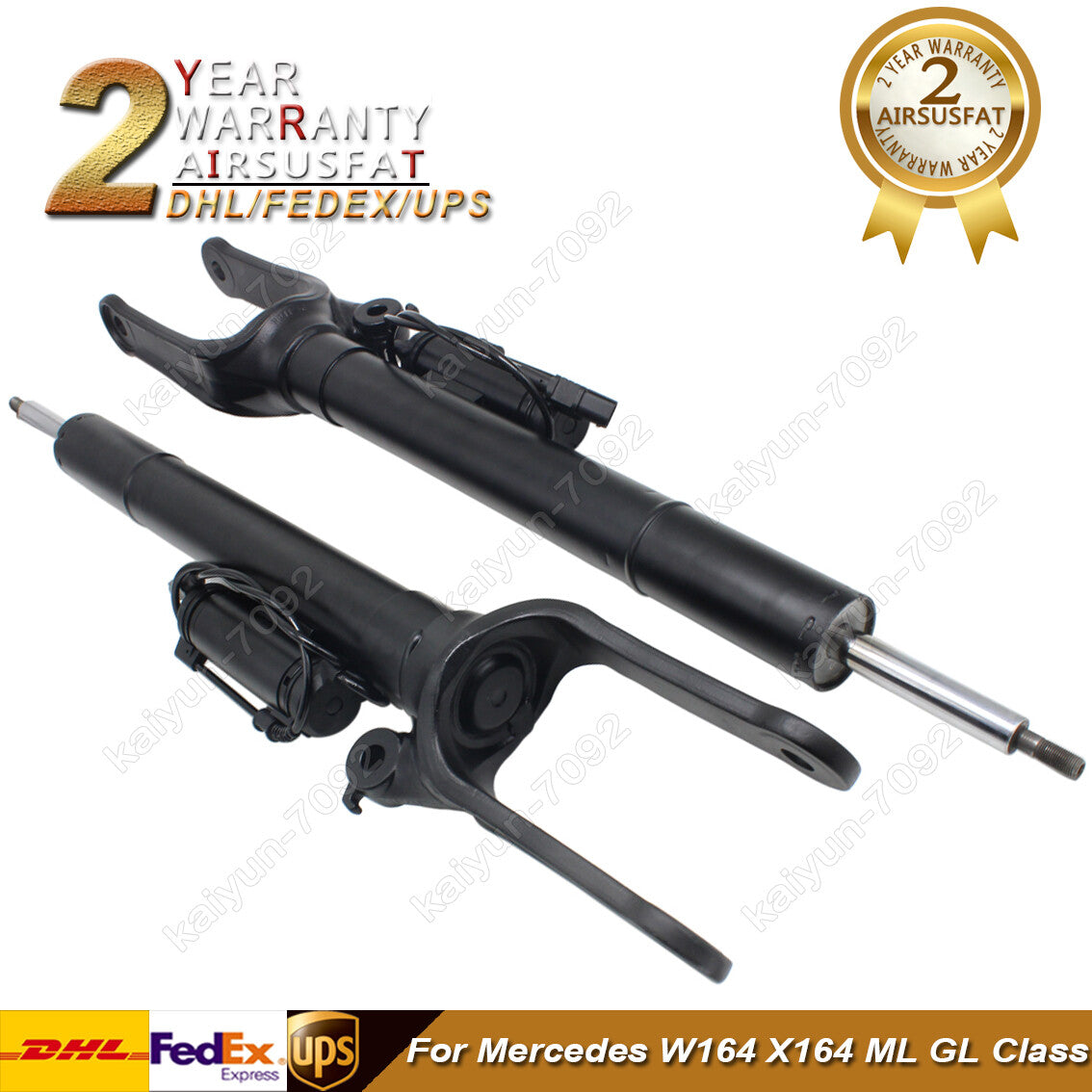 2X for Mercedes W164 X164 ML GL Front Air Suspension Shock Strut ADS 1643205813
