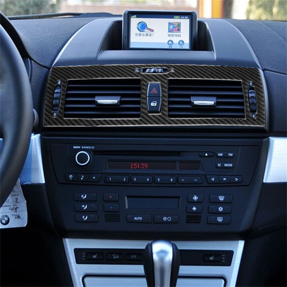 Carbon Fiber Center Console Vent Outlet Trim for BMW X3 2004-2010