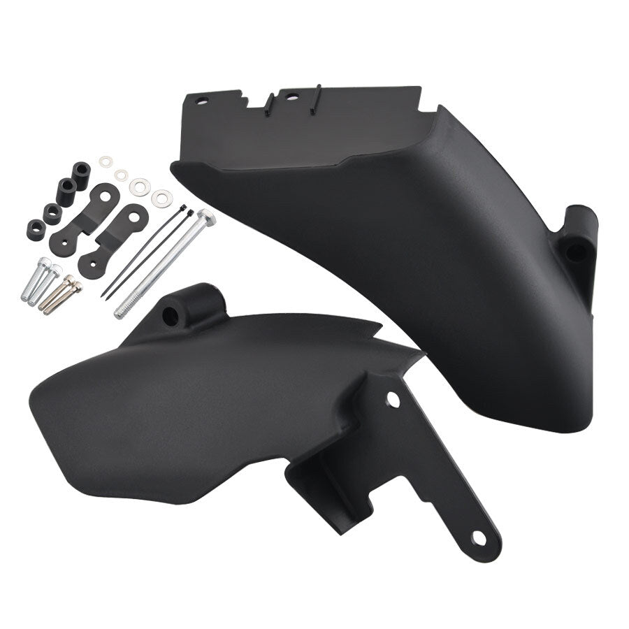 Black Mid Frame Air Deflector Trim Heat Shield Cover for Harley Dyna 06-17 Dyna