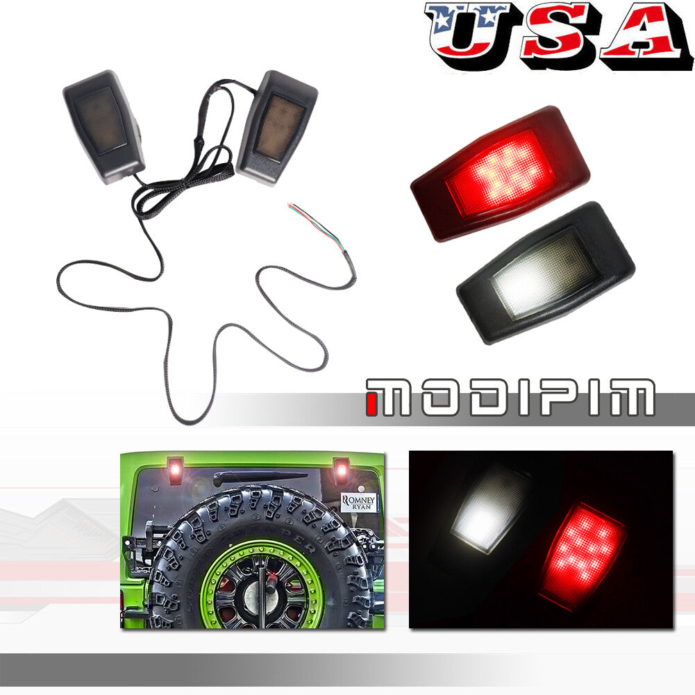 Suitable for 07-17 for Jeep for Wrangler JK, brake rear backup LED rear window light - 2 pieces