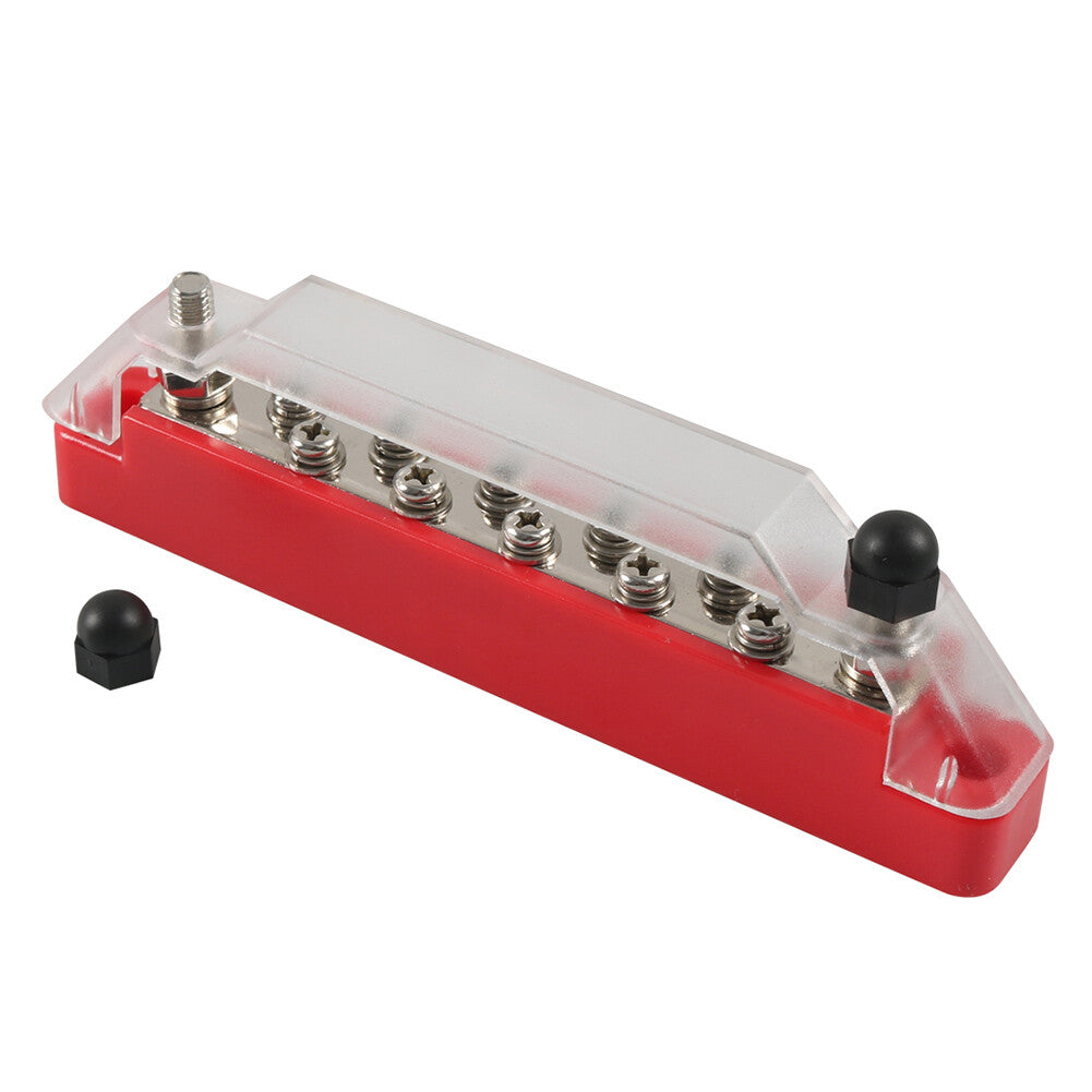 10 Terminals Power Distribution Block With Cover Fit For Car Marine RV Boat
