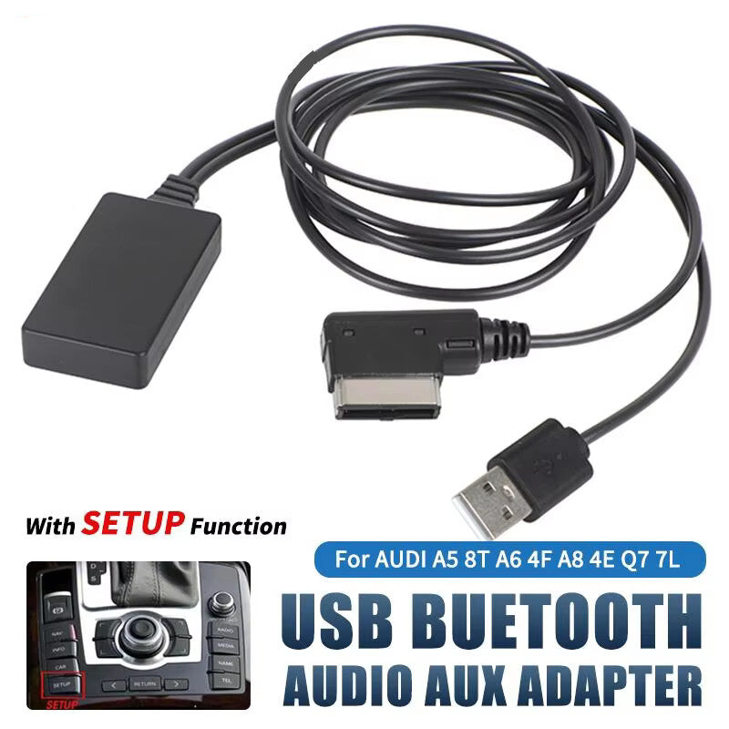 Car Audio Bluetooth HIFI Cable USB AUX In Adapter for Audi A5 8T A6 AMI MMI 2G