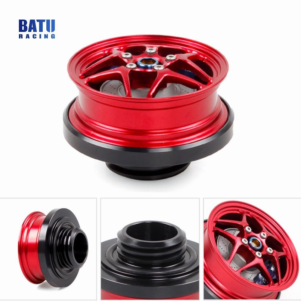 Wheel Hub Style JDM Gunmetal Engine Oil Cap Filler Cover for Honda for Acura Red