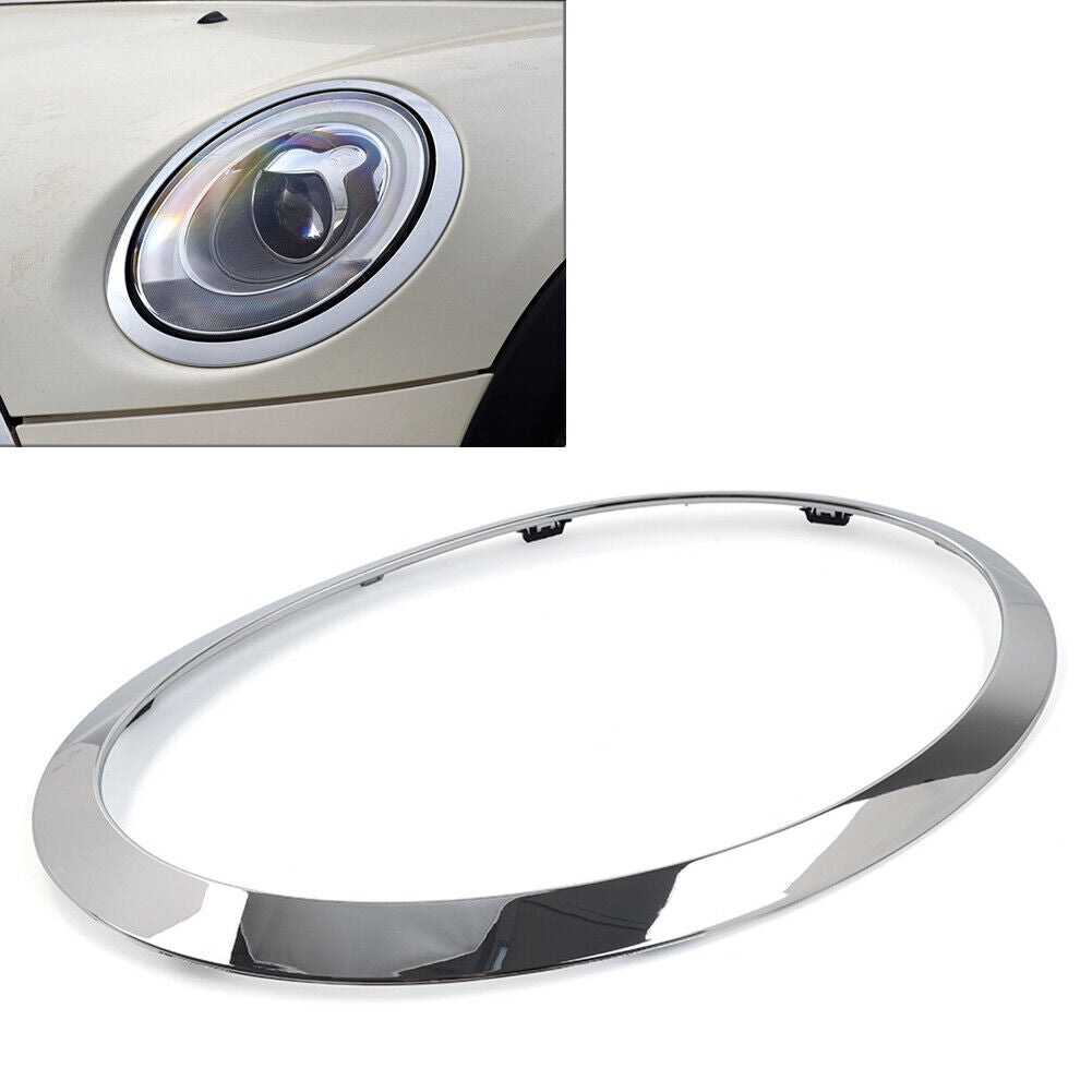 F¨¹r for BMW for Mini F55 F56 F57 14-21 Scheinwerfer Zierring Links Silber 51137300631