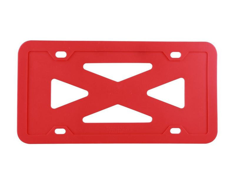 1 piece of red silicone car license plate frame cover cap rear boot  for ford