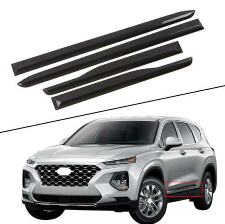 for Hyundai Santa Fe 2019-20 Carbon Fiber Look Body Side Door Molding Cover Trim