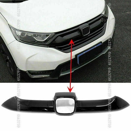 for Honda CR-V CRV 2017-2022 Glossy Black Front Upper Grille Cover Moulding Trim