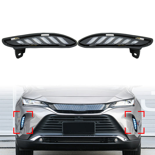 LED Daytime Running Driving Light W/Turn Signal for Toyota Venza HARRIER 2021-22
