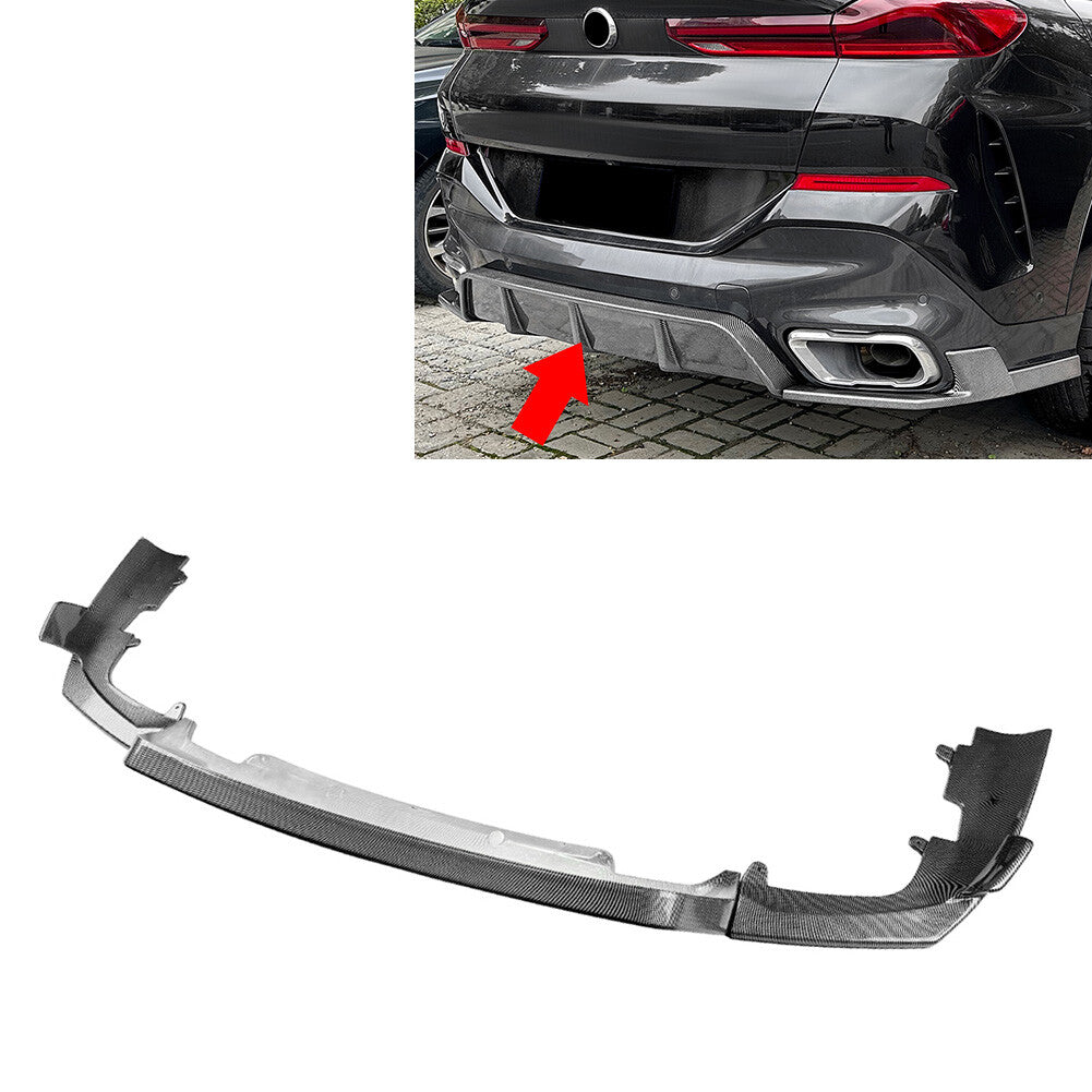 Rear Bumper Splitter Spoiler Lip for BMW X6 G06 M Sport 2019-2024 2019 2021