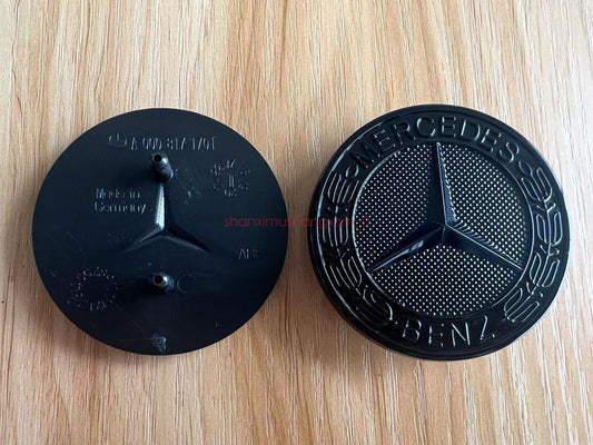 Suitable for Mercedes-Benz CLK CLS E ML GL front badge with black embroidered A0008171701