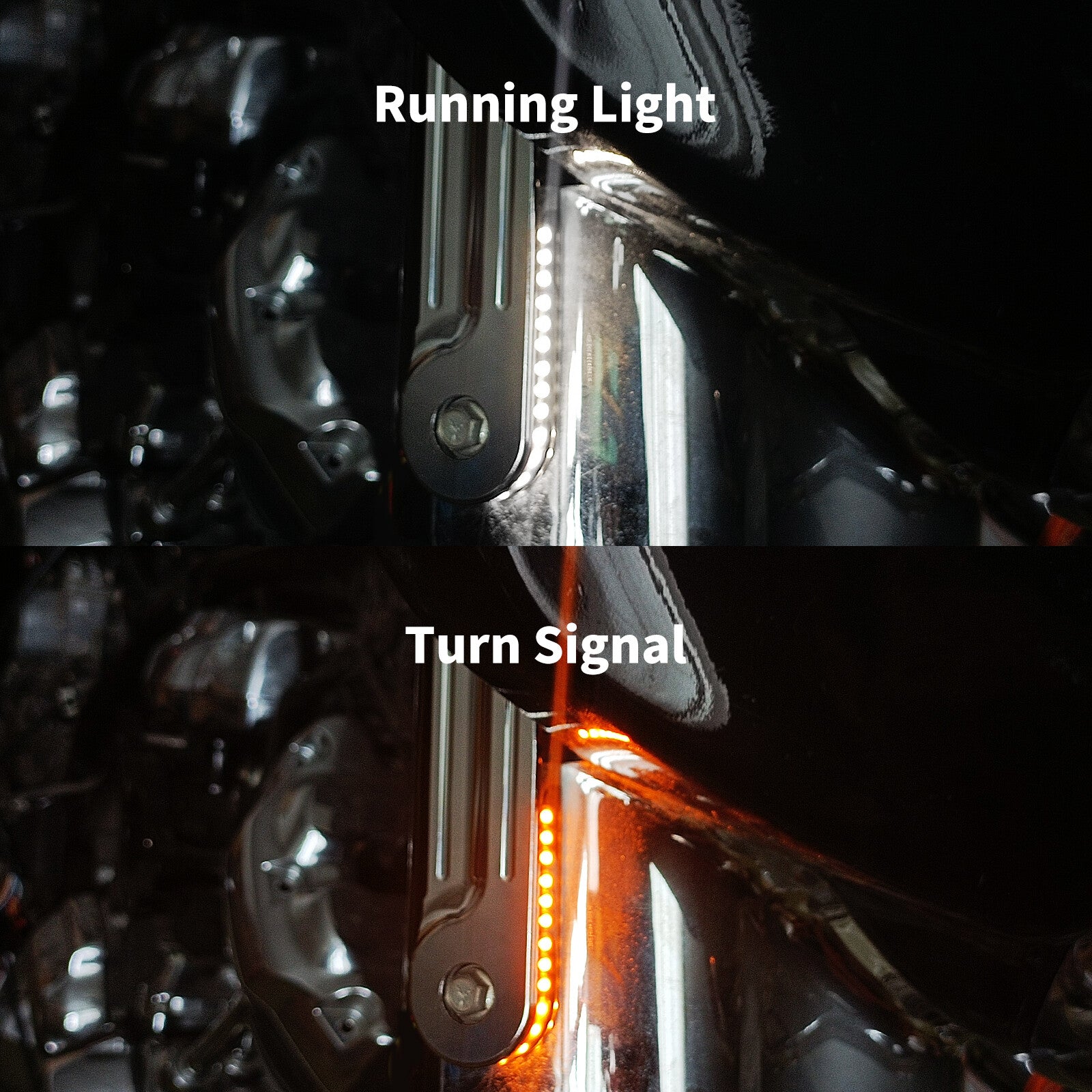 Chrome LED Flush Fork Turn Signal Side Light for Harley Road Electra Glide 98-24