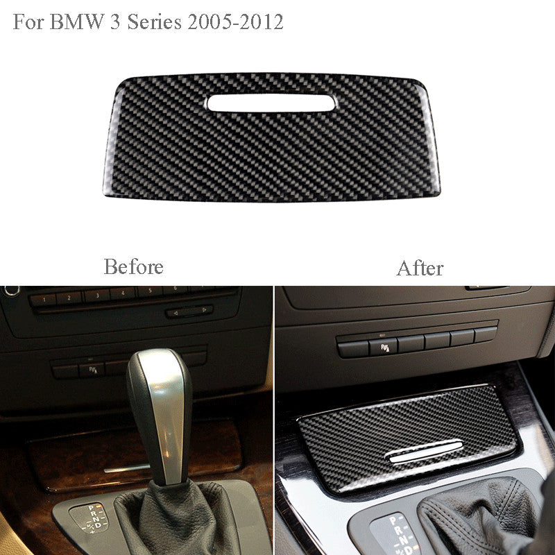Carbon fiber center console ashtray trim for BMW 3 Series E90 E92 2006-2011