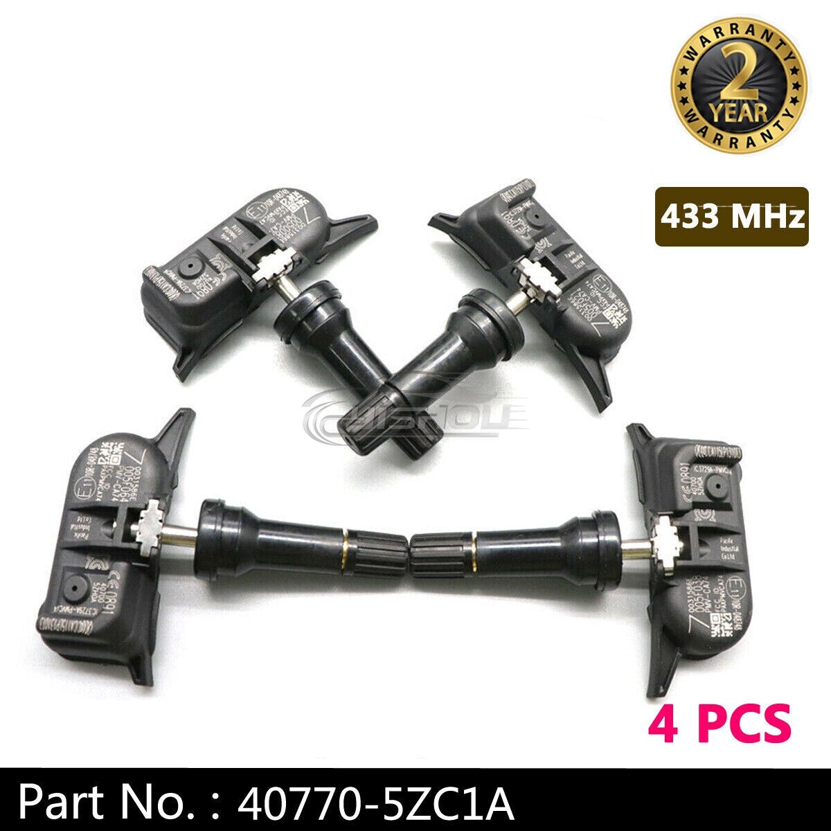 4-pack TPMS tire pressure monitoring sensor 40770-5ZC1A 433MHz, suitable for Nissan Patrol Y62