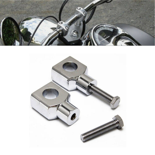 Chrome Motorcycle 1 25mm Handlebar Risers Bar Mount Clamp for Harley Universal
