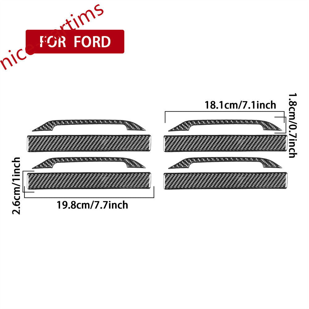 8¡ÁCarbon Fiber Exterior Side Door Handle Panel Cover Fit for Ford F150 2009-2014