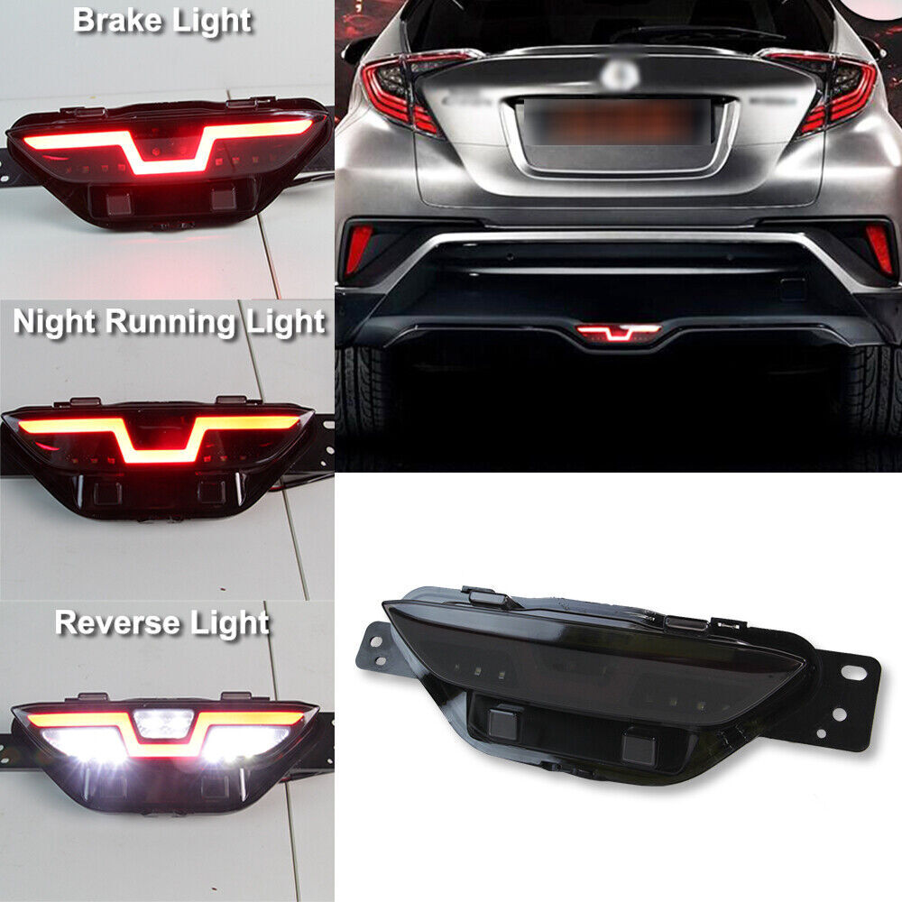 LED rear bumper taillights suitable for Toyota C-HR 2016-2018 2019 - 2021 brake lights