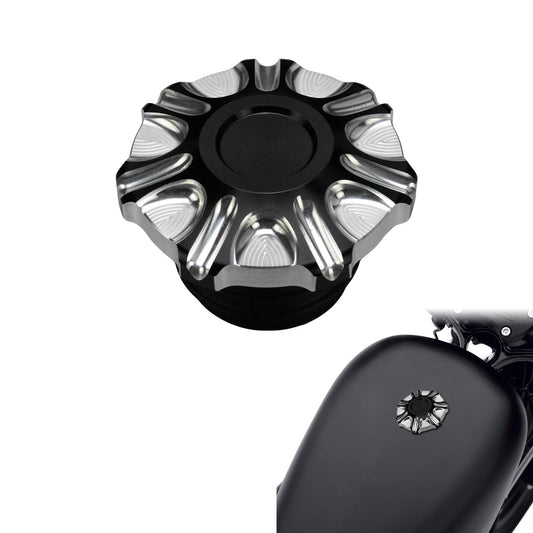 CNC Vented Gas Fuel Tank Cap Right-Hand Thread Fit for Harley Road King Softail