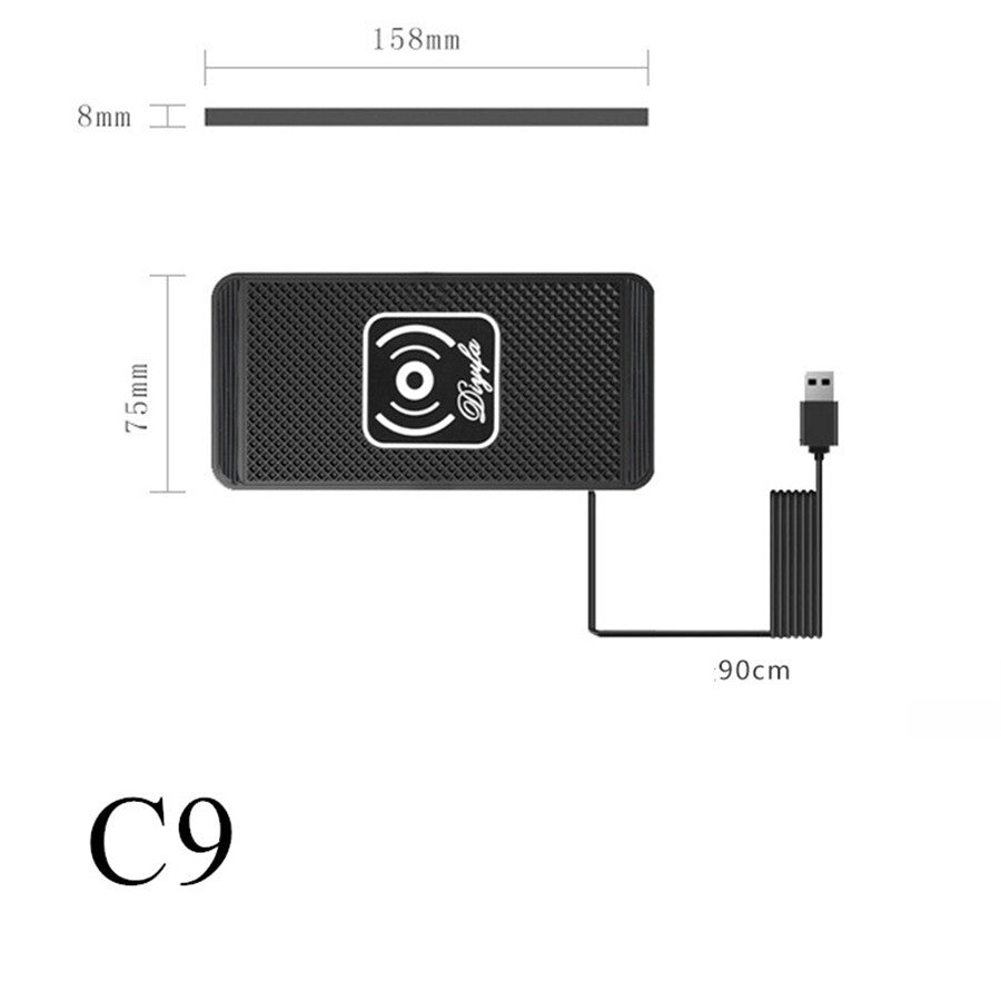 Wireless Fast Charger Dock Charging Pad Silicone Stand For Samsung Android Phone