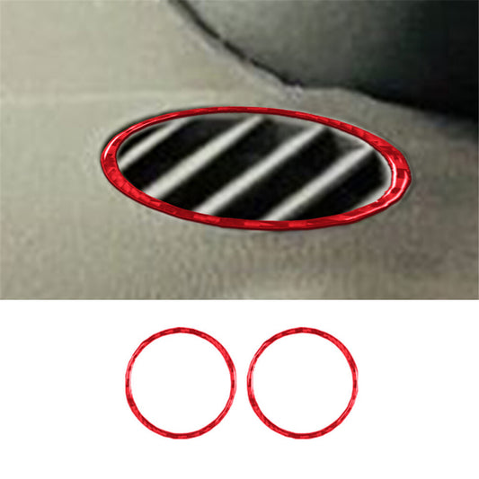 2Pcs Carbon Fiber Vent Frame Panel Trim Stickers for Audi TT 8N 2001-2006 Red