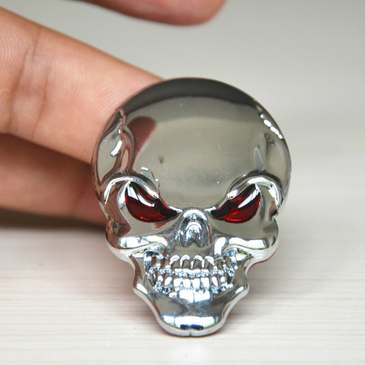1Pcs Car Body Chrome Metal 3D Skull Demon Sticker Metal Emblem Badge