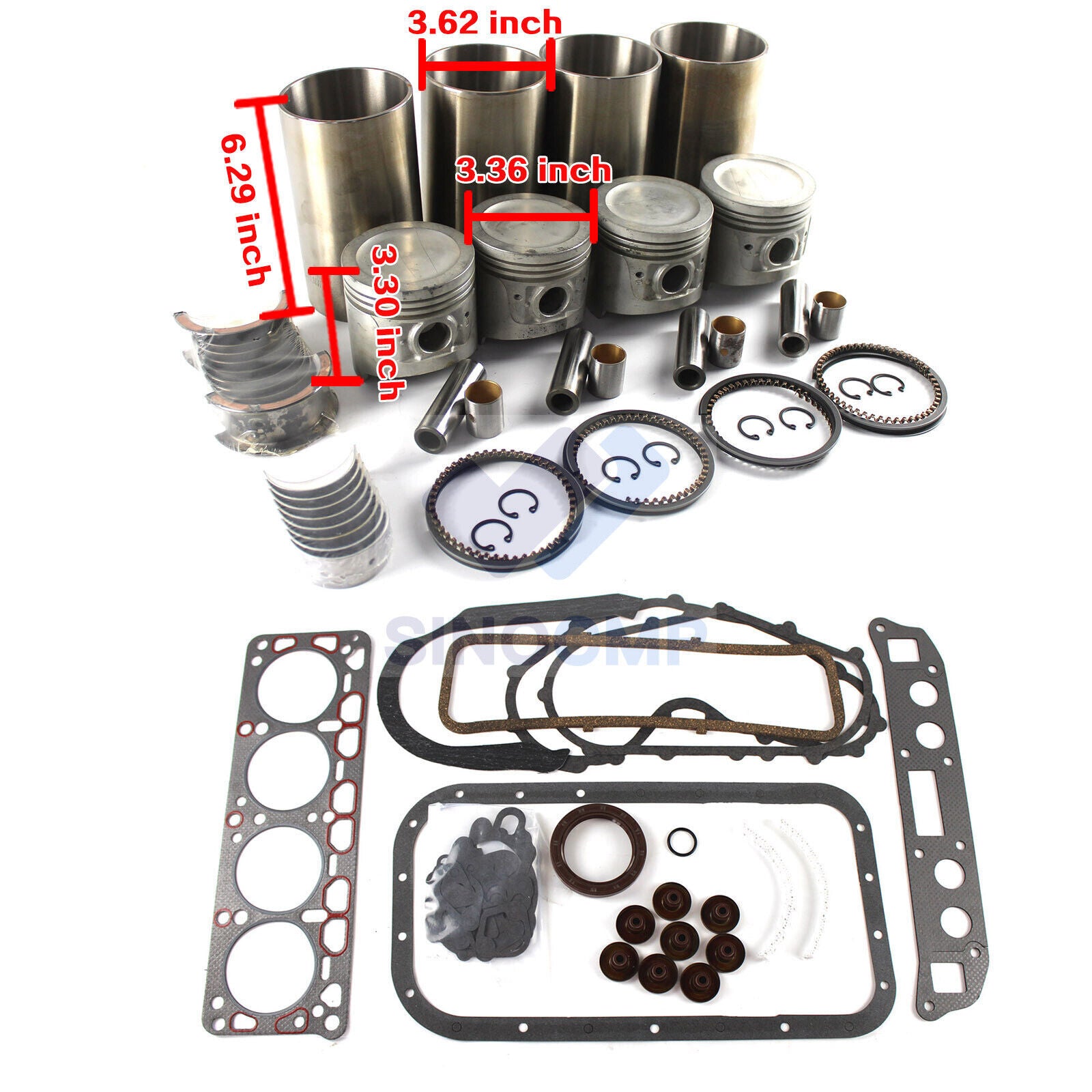 Engine Overhaul Rebuild Kit H20 H20-1 for Nissan TCM CAT LPG Forklift Truck Part