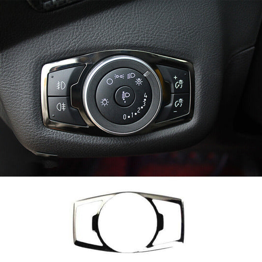 for Ford Escape Kuga 13-2019 Trim Matte Chrome Headlight Switch Control Frame 1X