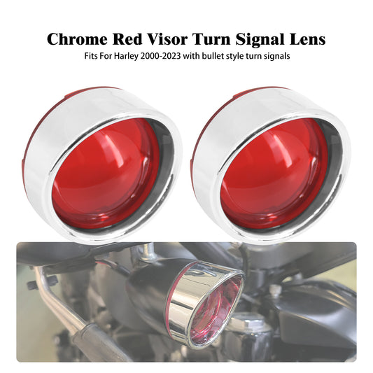 Chrome Turn Signal Light Visor Trim Ring Smoke Lens Fit for Harley Touring Dyna