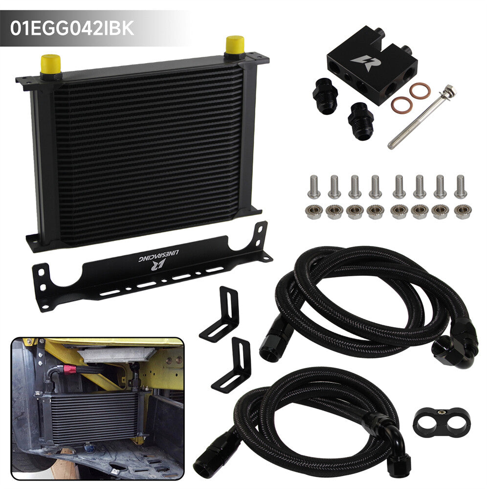 30 Row AN10 Oil Cooler Kit for BMW N54 135i E82 335i E90 E92 E93 06-11 Black