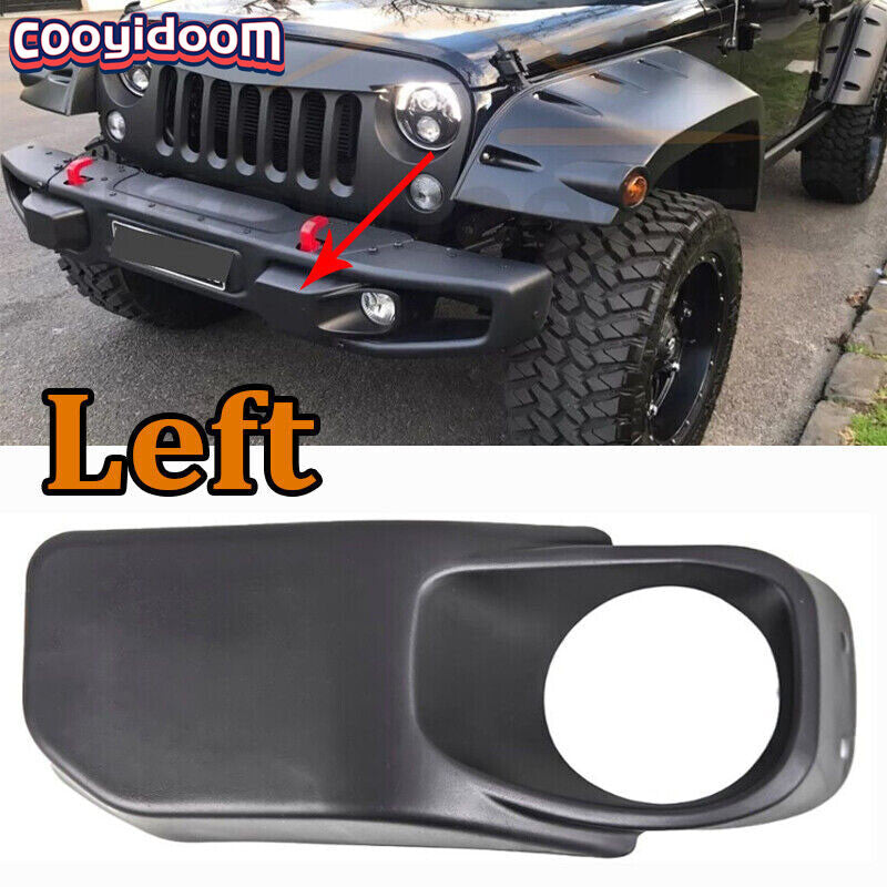 for JEEP for Wrangler JK 07-17 Left Fog Light Lamp Cover Bumper Fog Light bezel