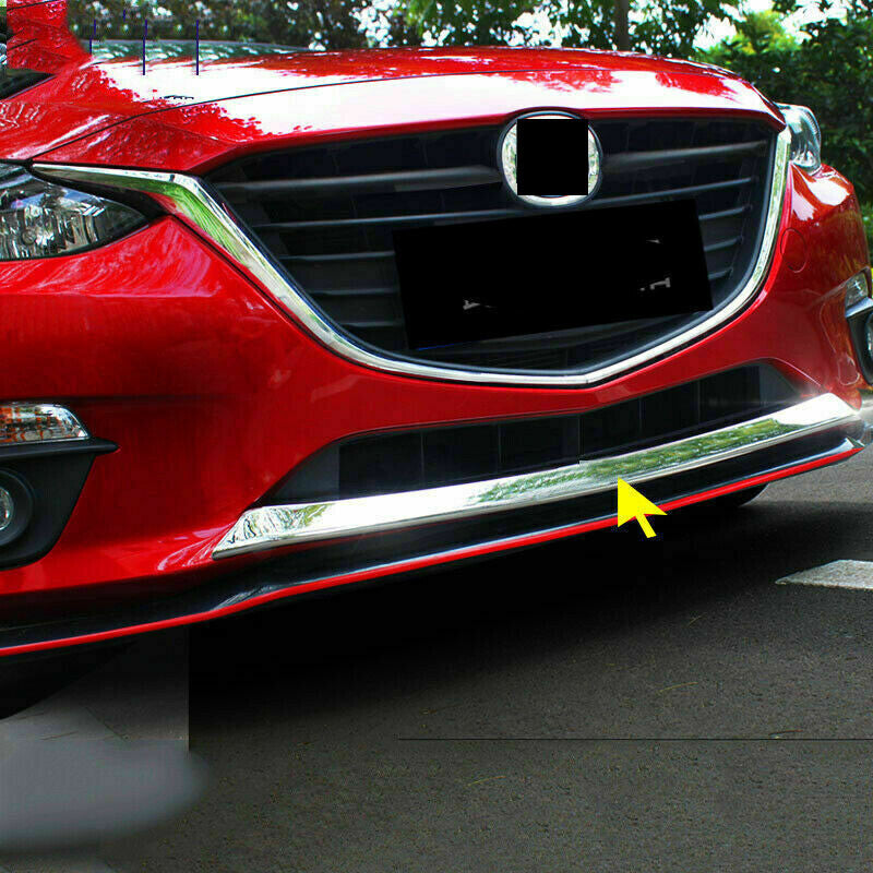 for Mazda 3 Axela 2014-2016 Chrome ABS Front bumper Lower grille lip cover Strip