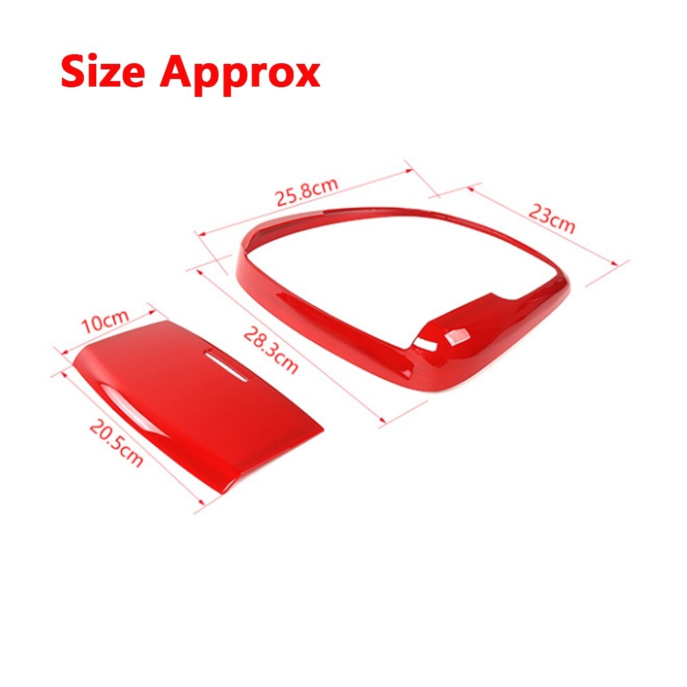 2x Red Front Reading Light Cover Trim Decor for Dodge Charger/Durango/300C 2011+