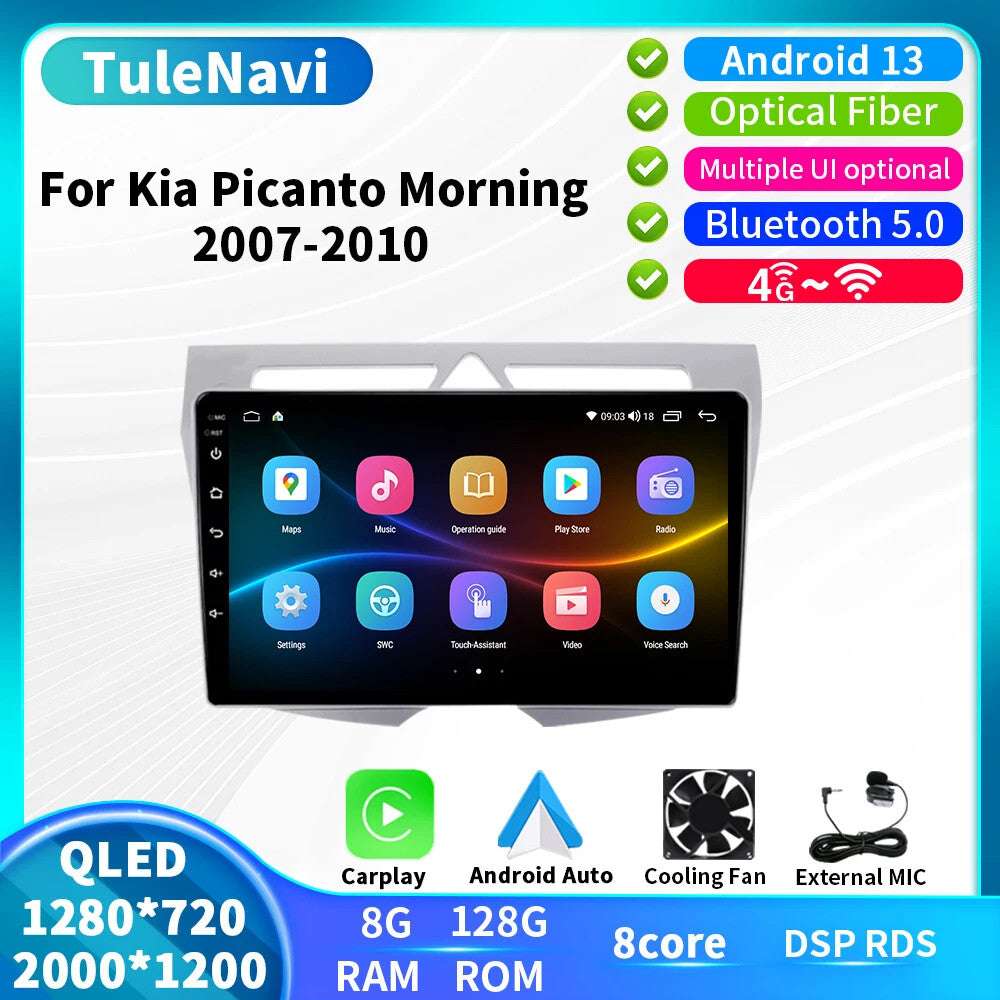 for Kia Morning Picanto Android Car Multimedia Video Player Screen Radio DSP GPS