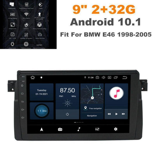 9 Android DSP Carplay Car Stereo MP5 Player AM FM GPS Fit for BMW E46 1998-2005