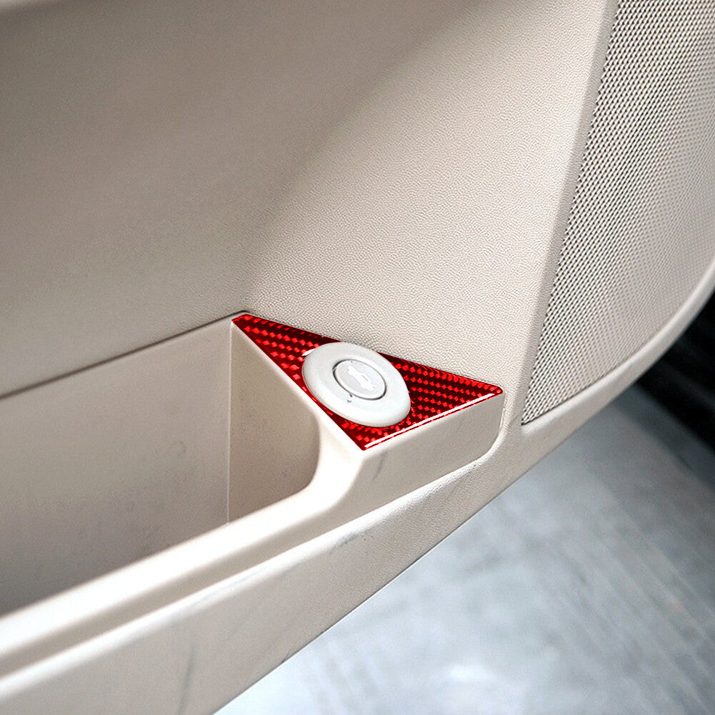 Red Carbon Fiber Interior Trunk Release Switch Cover Trim for Cadillac CTS 03-07