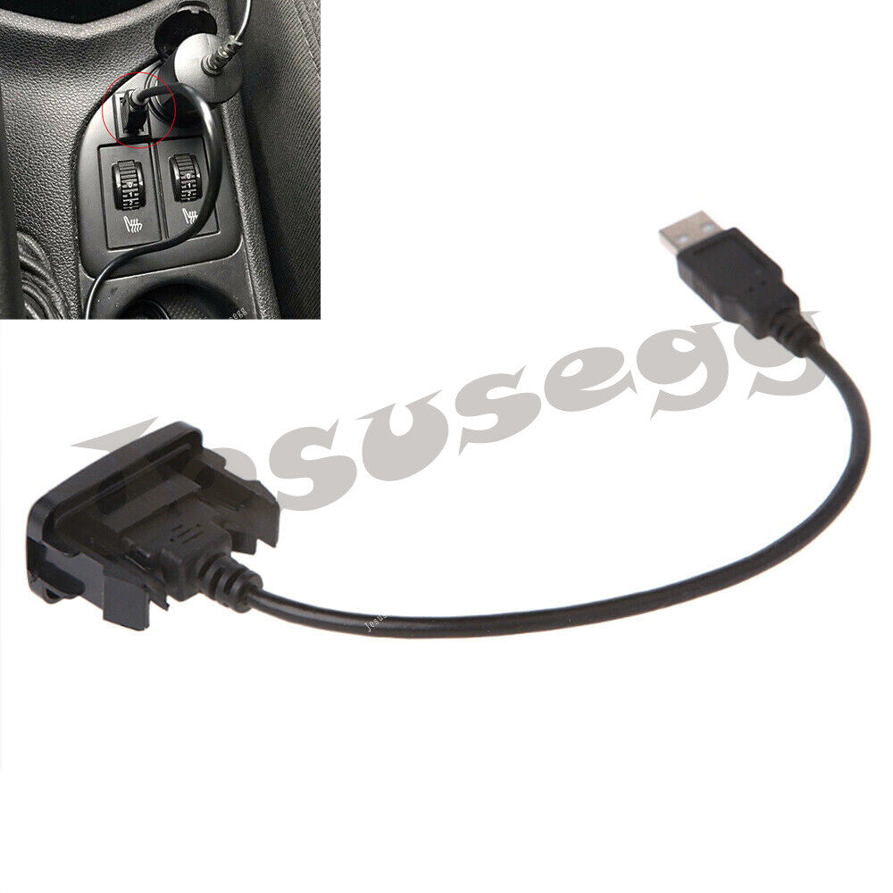 Fits for Mazda for Corolla Black USB Port Cable Adapter Cord Wire Charging Adapter Cable