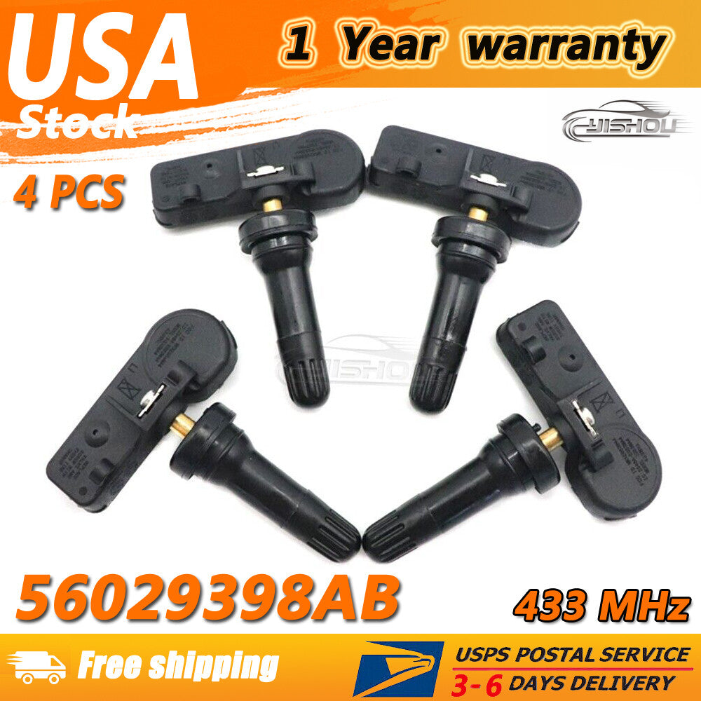 NEW 4PCS 68241067AB 56029398AB for CHRYSLER for DODGE for JEEP TIRE PRESSURE TPMS SENSOR
