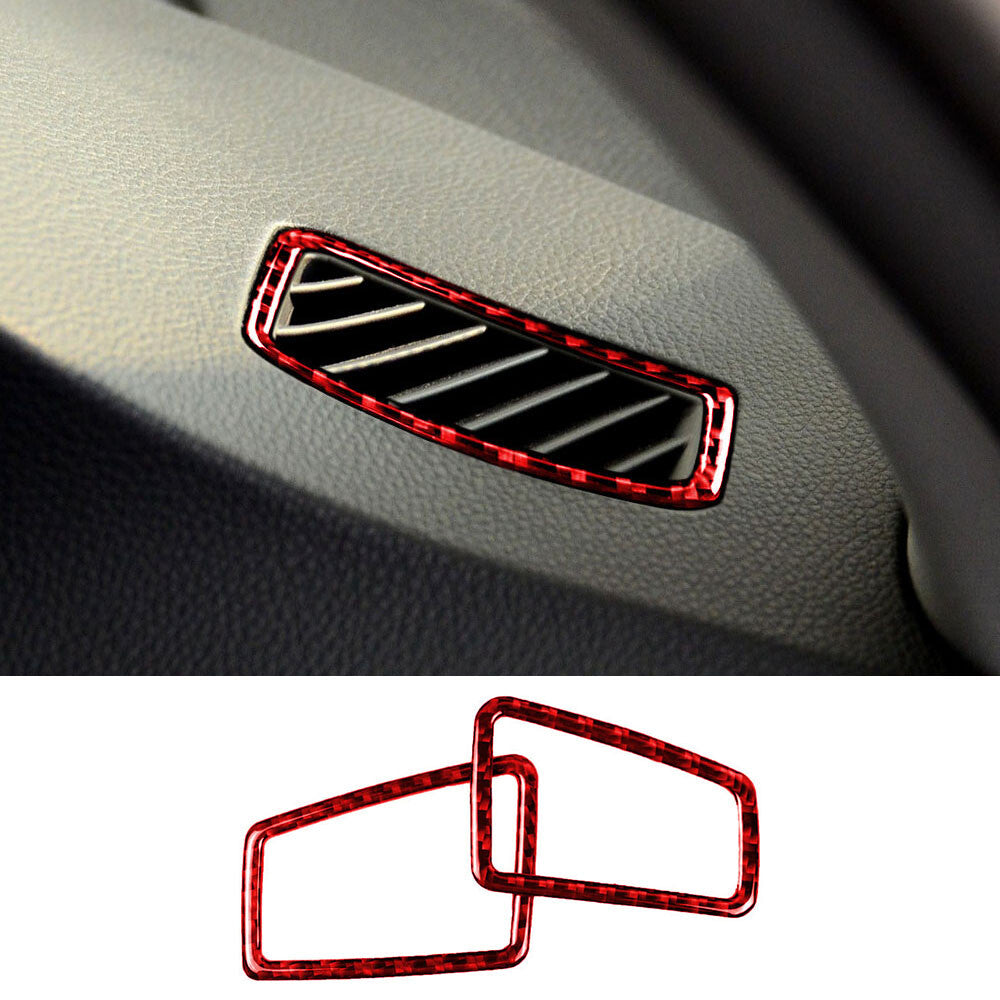 for BMW 3 Series E90 E92 05-2012Red Carbon Fiber Dashboard Air Vent Outlet Cover