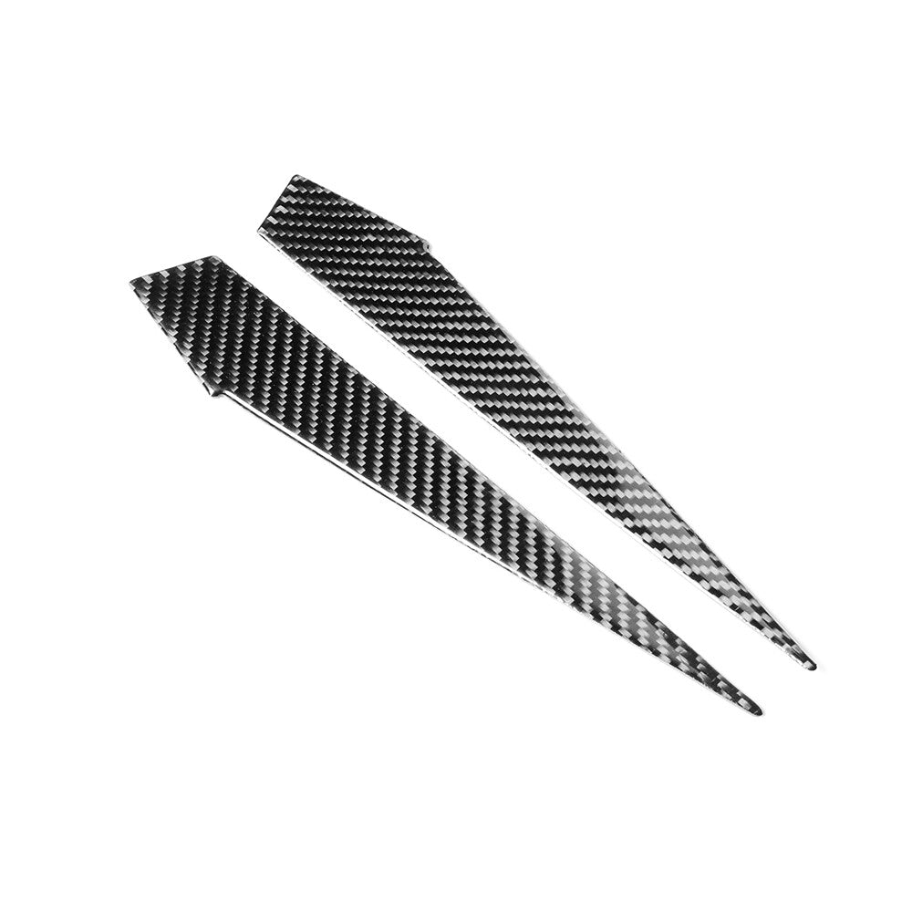2Pcs Carbon Fiber Gear Shift Side Panel Cover Trim for Subaru Forester 2013-2018