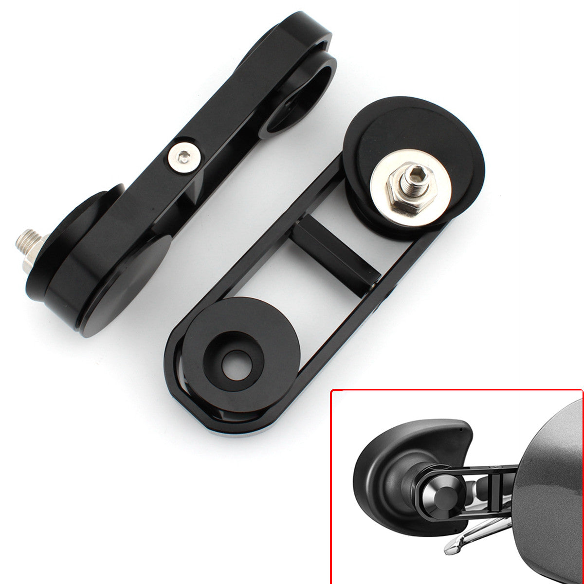 for Harley Touring Street Glide FLHX Drop Mirror Relocator Mount Kit Adjustable