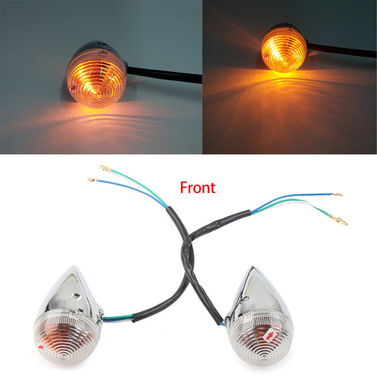 1 Pair Clear Front Turn Signal Light for Yamaha XV1900 2006-2013