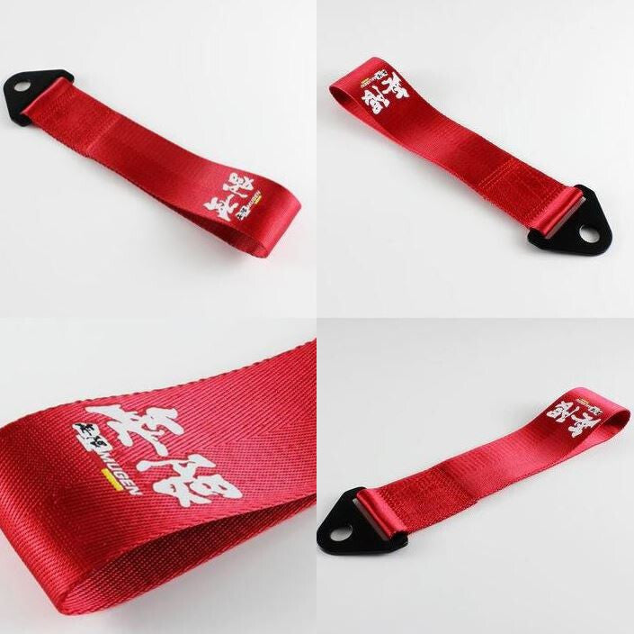 Car tow hook with front cover and rear bumper, red Mugen, suitable for Toyota .