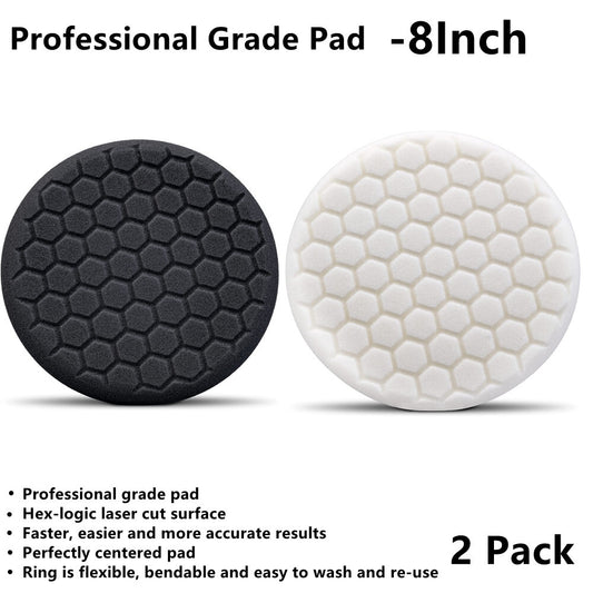 8-inch hexagonal logic foam polished sponge pad cushioning pad appearance and ring level pad 2-piece set