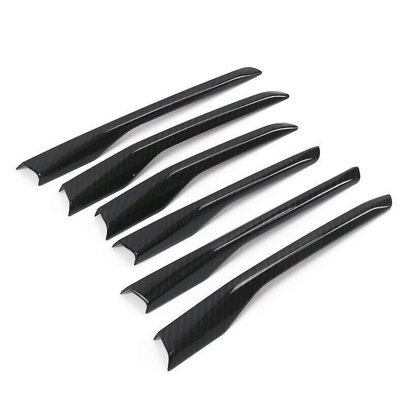 6X Carbon Fiber Style Front Fog Light Trim Cover Strip for Cadillac XT5 2017-24