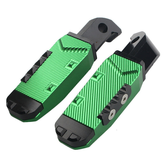 CNC Rear Passenger Footrests Foot Pegs Pedal Pads Fit for Yamaha FZ1 YZF R3 Green