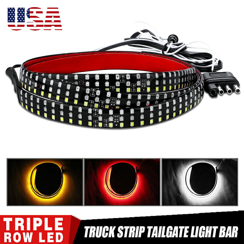 48 LED Car Truck Tailgate Light Bar Strip Reverse Brake Turn Signal Tail Lamp